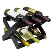 RRP £18.41 PandaGrip bamboo wine rack foldable free standing and