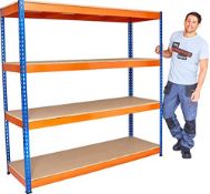 RRP £179.55 Heavy Duty Garage Shelving/Racking, 4 Shelves (1800(H) x 1800(W) x 600(D) mm)