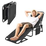 RRP £50.24 CROSS COUNTRY Foldable Reclining Sun Lounger