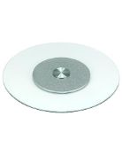RRP £48.55 QWORK Tempered Glass Lazy Susan Rotating Serving Plate