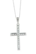 10ct Gold Cross Diamond Pendant And 18" Chain 0.60 Carats - Valued By AGI £3,770.00 - A gorgeous