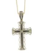 10ct Yellow Gold Diamond Cross Pendant And 18" Chain 1.00 Carats - Valued By AGI £4,930.00 - This