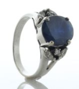 18ct White Gold Diamond And Sapphire Ring (S5.00) 0.35 Carats - Valued By AGI £8,475.00 - A huge