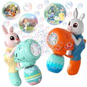 RRP £22.97 2 Bubble Guns for Kids Rabbit Bubble Machine for Toddlers