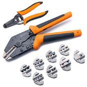RRP £148.95 Wirefy Crimping Tool Set 11 PCS - High Leverage Wire Crimper 9" - Heat Shrink