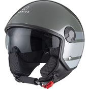 RRP £66.99 Agrius Score Stria Open Face Motorcycle Helmet XXL Gloss Grey
