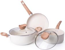 RRP £44.65 Non Stick Pots and Pans Set Induction Hob Pots