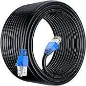 RRP £45.55 MutecPower 75m CAT6 Outdoor waterproof Direct Burial Ethernet Network Cable