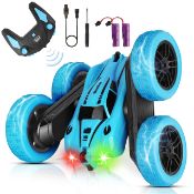 RRP £19.99 CYM Remote Control Cars, RC Stunt Car, 4WD 2.4 Ghz Remote Control Car with LED Light