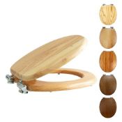 RRP £59.25 Fanmitrk Natural Solid Wood Toilet Seat-Wooden Toilet Seat