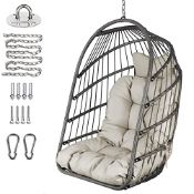 RRP £165.84 Chihee Egg Chair Foldable Wicker Rattan Hanging Chair