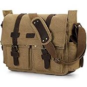 RRP £49.12 S-ZONE Vintage Canvas Leather Trim DSLR SLR Digital