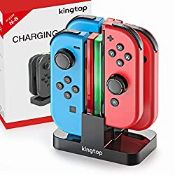 RRP £15.62 Nintendo Switch Joy-Con Charging Dock KINGTOP 4 in