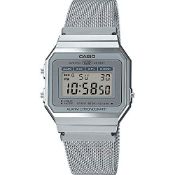 RRP £50.01 Casio Womens Digital Watch with Stainless Steel Strap A700WEM-7AEF