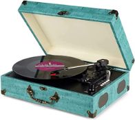 RRP £55.82 Vinyl Record Player Bluetooth Turntable with Built-in