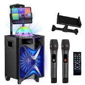 RRP £200.99 Karaoke Machine with 2 Wireless Microphones