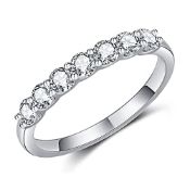 RRP £78.15 MYSTCODE Moissanite Ring 925 Sterling Silver Rings