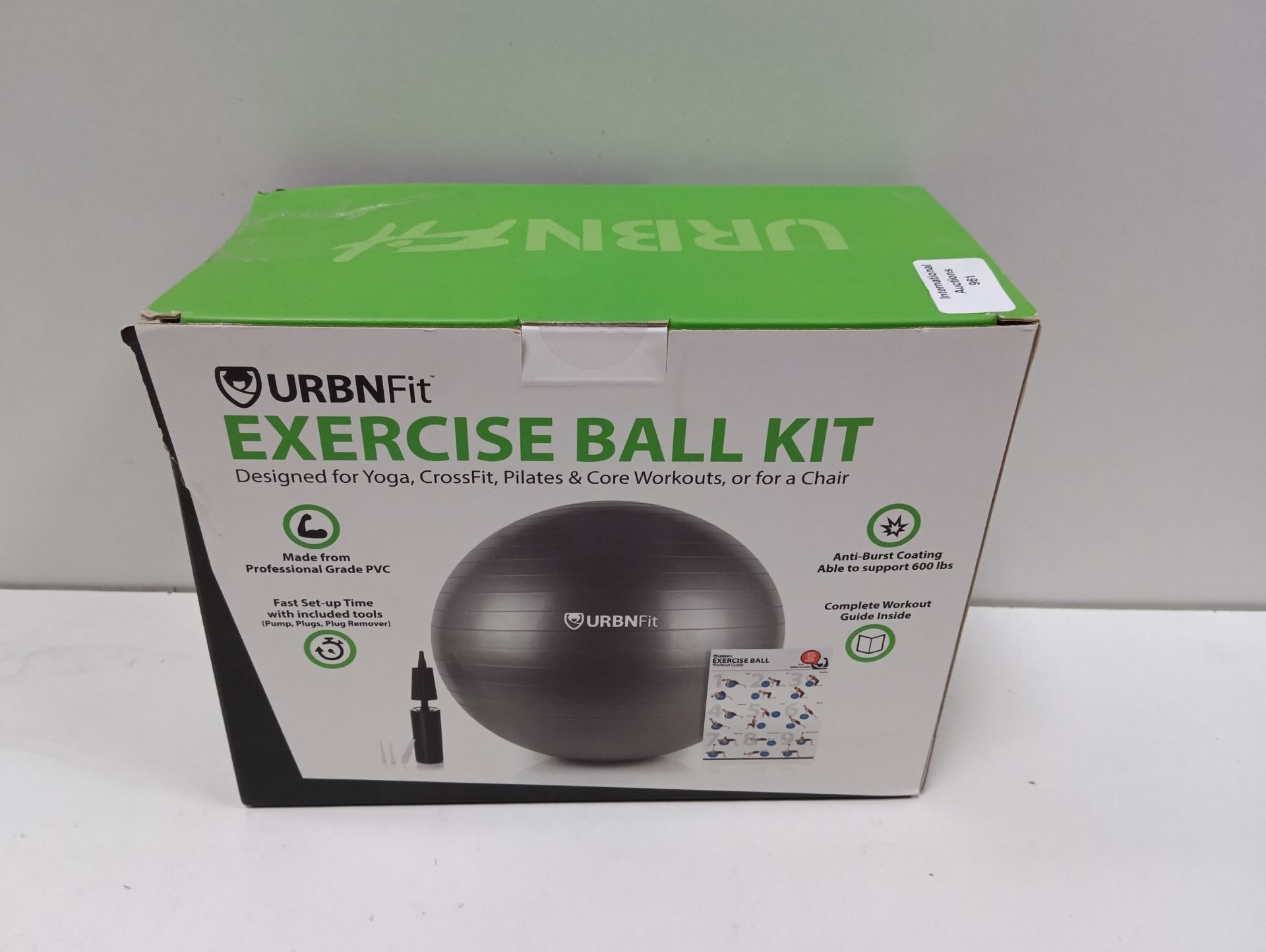 RRP £16.75 URBNFIT Exercise Ball - Balance Balls for Gym - Image 2 of 2