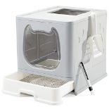 RRP £40.19 Vealind Covered Cat Litter Box with Lid for Small and Medium Cats