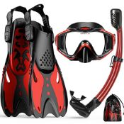 RRP £41.30 KUYOU Snorkel Set Adults with Flippers