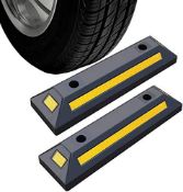 RRP £39.37 2 Pack Heavy Duty Rubber Curb Vehicle Floor Stopper
