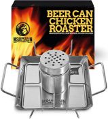 RRP £22.26 MOUNTAIN GRILLERS Beer Can Chicken Roaster Stand