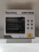 RRP £133.49 Depusheng PA8 Professional 8 channel mixer DJ controller