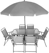 RRP £311.55 6 or 4 seater garden furniture set. Outdoor patio sets Total RRP £311.55
