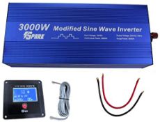 RRP £200.99 Spark 3000 watt Modified sine wave power inverter 24v 6000W peak