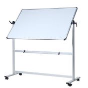 RRP £216.64 VIZ-PRO Dry Wipe Magnetic Mobile Whiteboard/Double-Sided