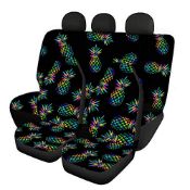 RRP £24.12 COEQINE Tropical Pineapple Pattern Seat Covers for Cars for Women
