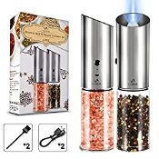 RRP £30.85 USB Rechargeable Salt and Pepper Mill Set