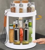 RRP £25.98 Fineget Large Rotating Lazy Susan Spice Rack Organizer