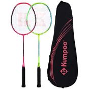 RRP £55.82 KUMPOO Professional Badminton Racket Set of 2