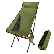 RRP £42.87 OKYUK Foldable Camping Chair High-Backed Chair with