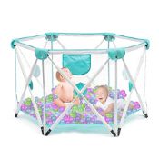RRP £54.70 Baby Playpen for Baby Foldable and Portable Hexagonal