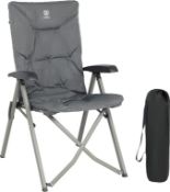 RRP £68.19 EVER ADVANCED Folding Camping Chairs for Adults with High back
