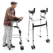 RRP £88.20 Foldable Stand Up Walker - Height Adjustable Aluminum Walkers