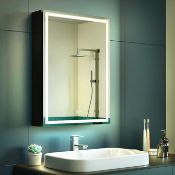 RRP £175.26 KWW 50 x 70 cm LED Lighted Bathroom Medicine Cabinet with Mirror