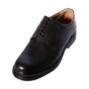 RRP £25.02 Mens Black Leather Fulfit Plain Gibson Shoe (M9)