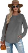 RRP £22.32 Aokosor Oversized Sweatshirts for Women Long Sleeve
