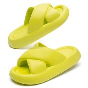 RRP £14.50 Waysoland Cloud Sliders Women Summer Cross Band slippers