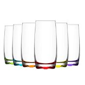 RRP £14.50 LAV 6X Multicolour 390ml Adora Highball Glasses