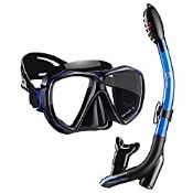 RRP £30.14 Dorlle Snorkel Set Anti-Fog Snorkeling Diving Mask