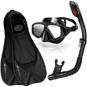 RRP £30.14 Odoland Snorkel Set for Adult Include Anti-Fog Snorkeling Mask