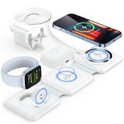 RRP £33.49 3 in 1 Wireless Charging Station Mag-Safe Charger Magnetic