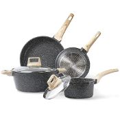 RRP £61.40 CAROTE Non Stick Cookware Set with Frying Pan