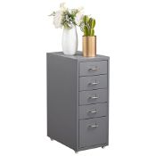 RRP £72.57 HollyHOME 5-Drawer Mobile File Cabinet