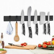 RRP £24.55 Dmore Magnetic Knife Rack with 3 Hooks-Extra Strong