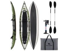 RRP £400.89 WOLF ARMOR Inflatable Recreational Touring Kayak with